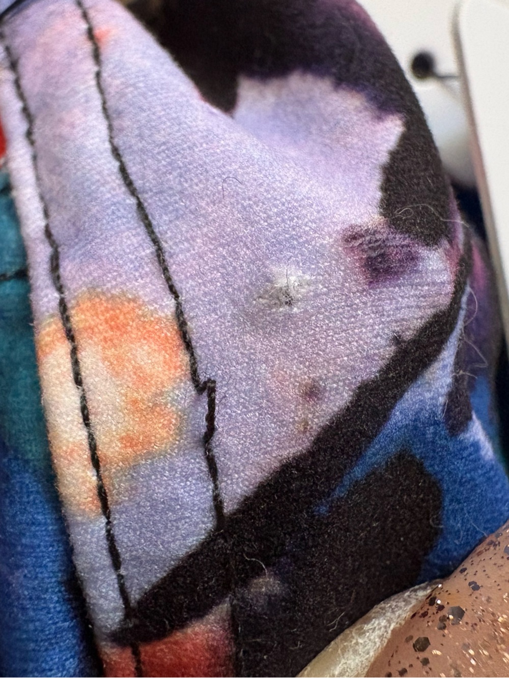 NWT RBX Bold Abstract Watercolor Leggings in Blue, Purple & Pink - Picture 6 of 6
